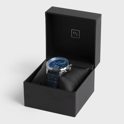 Men's Luxury Chronograph Watch | Leather Strap Dress Watch for Him