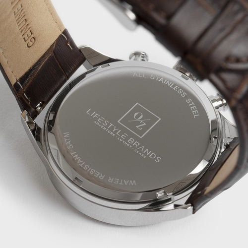 Men's Luxury Chronograph Watch | Leather Strap Dress Watch for Him