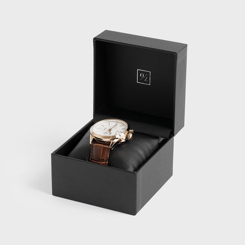 Men's Luxury Chronograph Watch | Leather Strap Dress Watch for Him
