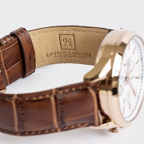 Men's Luxury Chronograph Watch | Leather Strap Dress Watch for Him