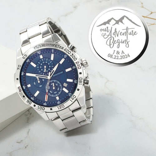 Personalized Men's Watch | Custom Engraved Boyfriend & Anniversary Gift