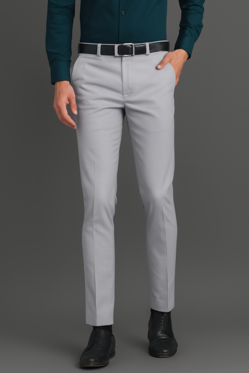 Men Formal Pant-Light Grey (Size-28)