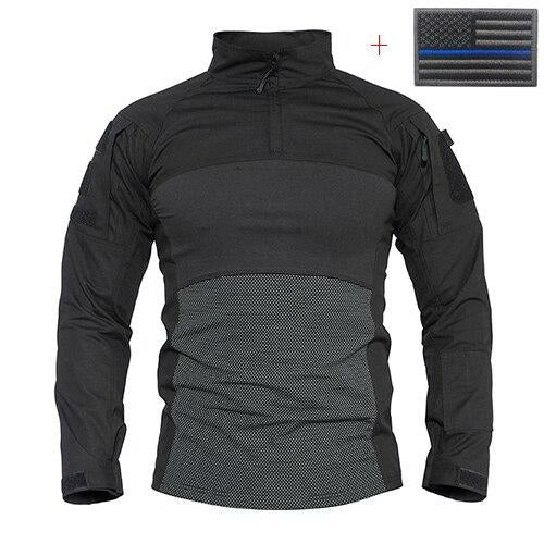 Navy Combat T-Shirts Summer Long Sleeve Cotton Air soft Army T-Shirt