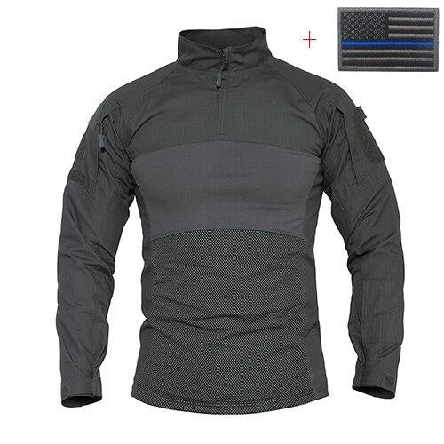 Navy Combat T-Shirts Summer Long Sleeve Cotton Air soft Army T-Shirt