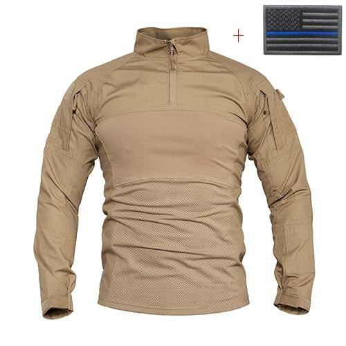 Navy Combat T-Shirts Summer Long Sleeve Cotton Air soft Army T-Shirt