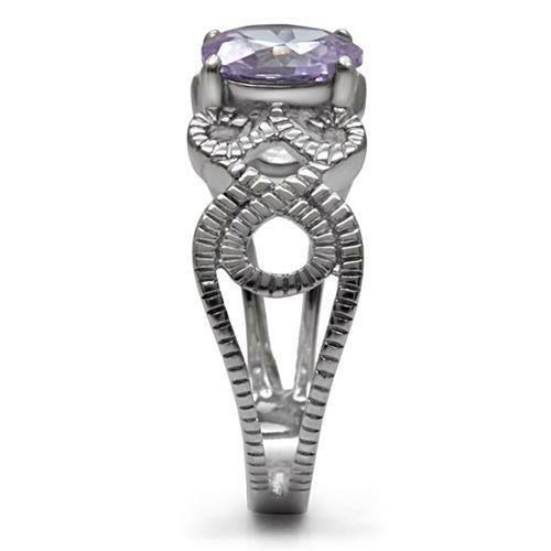 TK079 - High polished (no plating) Stainless Steel Ring with AAA Grade